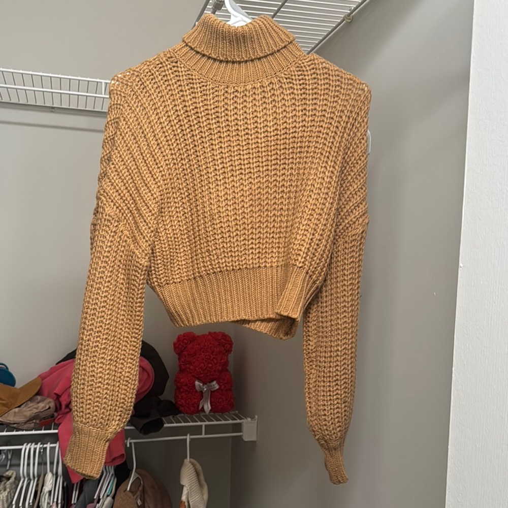 Cozy Tan Knit Sweater